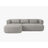 Jenny 5-Sitzer Ecksofa, Linke Seite, aus Boucle in Hellgrau (Now or Never 83), 225x145 cm von Micadoni – Bild 1