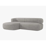 Jenny 5-Sitzer Ecksofa, Linke Seite, aus Boucle in Hellgrau (Now or Never 83), 225x145 cm von Micadoni – Bild 3