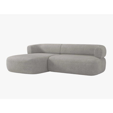 Jenny 5-Sitzer Ecksofa, Linke Seite, aus Boucle in Hellgrau (Now or Never 83), 225x145 cm von Micadoni – Bild 3