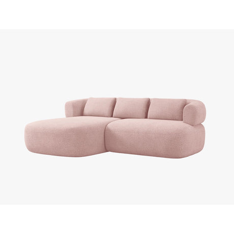 Jenny 5-Sitzer Ecksofa, Linke Seite, aus Boucle in Puderrosa (Now or Never 61), 200x145 cm von Micadoni – Bild 2