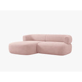 Jenny 5-Sitzer Ecksofa, Linke Seite, aus Boucle in Puderrosa (Now or Never 61), 200x145 cm von Micadoni – Bild 3