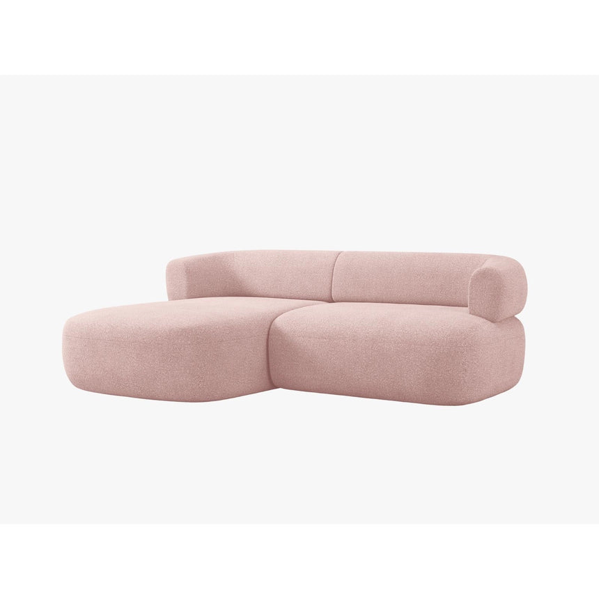 Jenny 5-Sitzer Ecksofa, Linke Seite, aus Boucle in Puderrosa (Now or Never 61), 200x145 cm von Micadoni – Bild 3