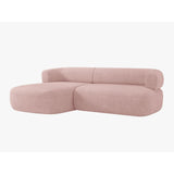 Jenny 5-Sitzer Ecksofa, Linke Seite, aus Boucle in Puderrosa (Now or Never 61), 225x145 cm von Micadoni – Bild 3