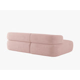 Jenny 5-Sitzer Ecksofa, Linke Seite, aus Boucle in Puderrosa (Now or Never 61), 225x145 cm von Micadoni – Bild 4