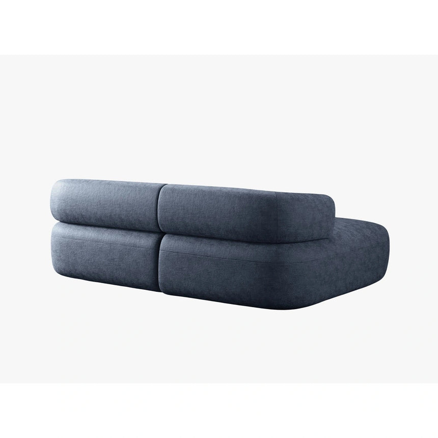 Jenny 5-Sitzer Ecksofa, Linke Seite, aus Chenille in Dunkelblau (Perfect Harmony 77), 200x145 cm von Micadoni – Bild 4