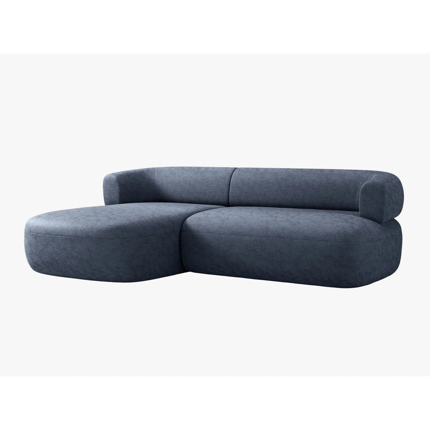 Jenny 5-Sitzer Ecksofa, Linke Seite, aus Chenille in Dunkelblau (Perfect Harmony 77), 225x145 cm von Micadoni – Bild 3