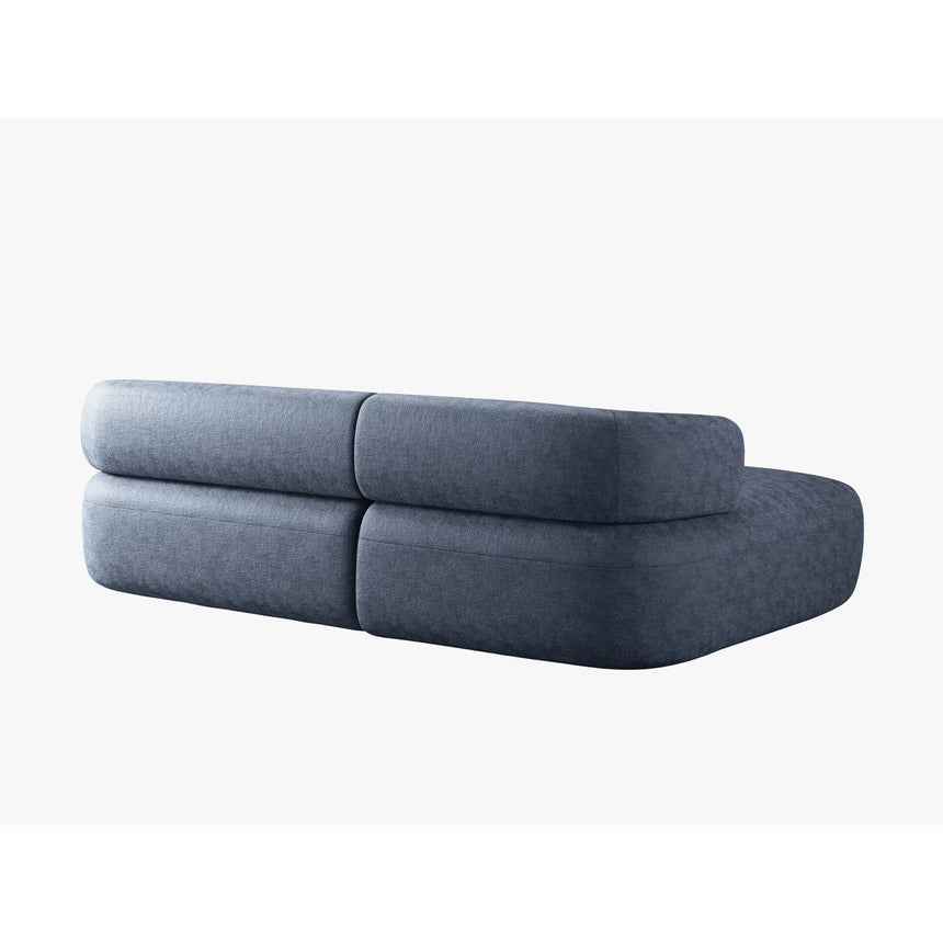 Jenny 5-Sitzer Ecksofa, Linke Seite, aus Chenille in Dunkelblau (Perfect Harmony 77), 225x145 cm von Micadoni – Bild 4