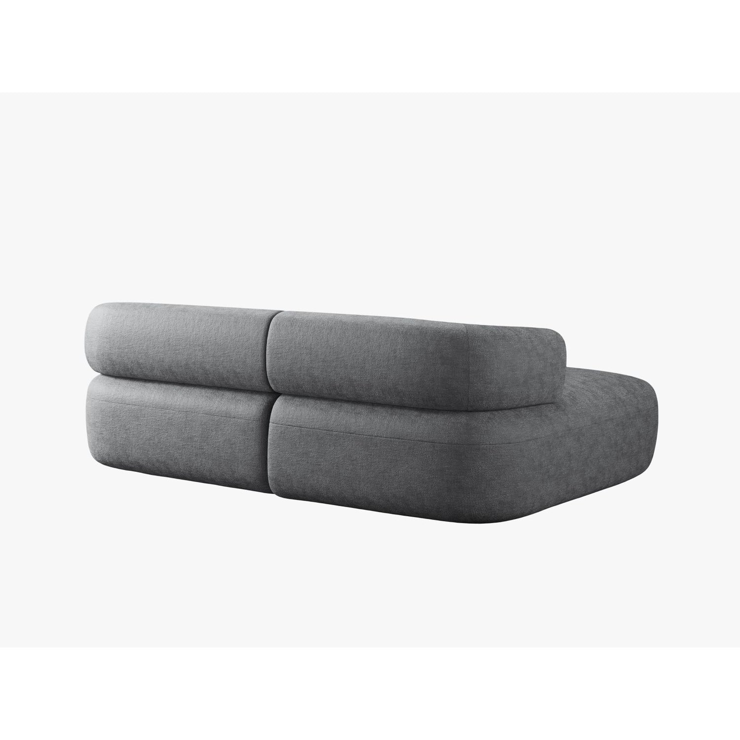 Jenny 5-Sitzer Ecksofa, Linke Seite, aus Chenille in Dunkelgrau (Perfect Harmony 90), 200x145 cm von Micadoni – Bild 4