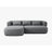 Jenny 5-Sitzer Ecksofa, Linke Seite, aus Chenille in Dunkelgrau (Perfect Harmony 90), 225x145 cm von Micadoni – Bild 1