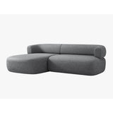 Jenny 5-Sitzer Ecksofa, Linke Seite, aus Chenille in Dunkelgrau (Perfect Harmony 90), 225x145 cm von Micadoni – Bild 3