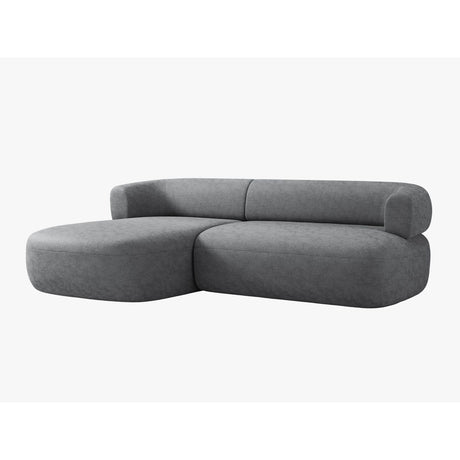 Jenny 5-Sitzer Ecksofa, Linke Seite, aus Chenille in Dunkelgrau (Perfect Harmony 90), 225x145 cm von Micadoni – Bild 3