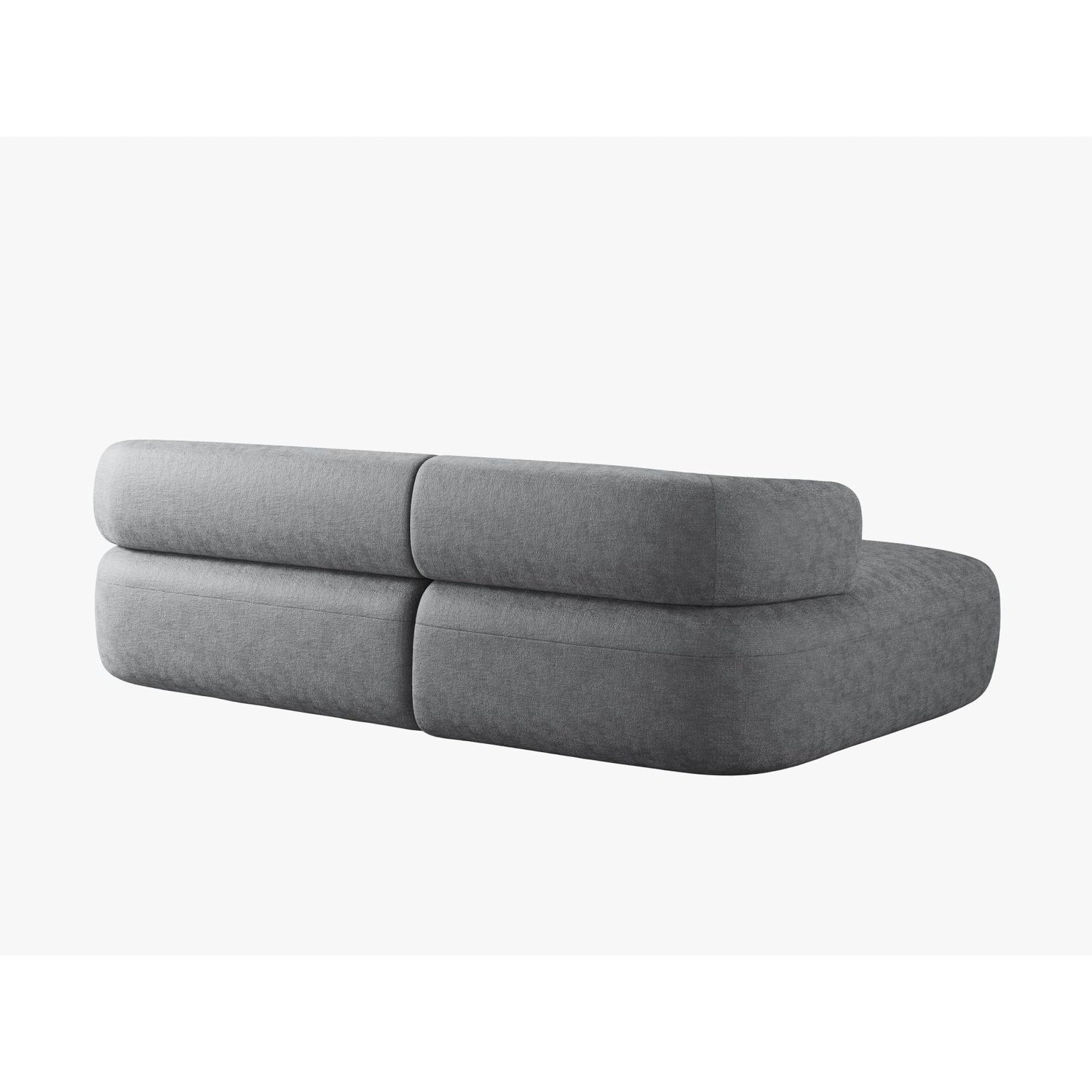 Jenny 5-Sitzer Ecksofa, Linke Seite, aus Chenille in Dunkelgrau (Perfect Harmony 90), 225x145 cm von Micadoni – Bild 4