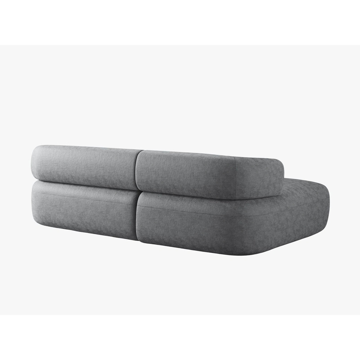 Jenny 5-Sitzer Ecksofa, Linke Seite, aus Chenille in Dunkelgrau (Perfect Harmony 90), 225x145 cm von Micadoni – Bild 4
