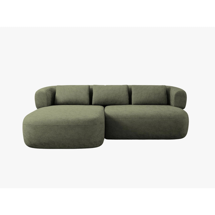 Jenny 5-Sitzer Ecksofa, Linke Seite, aus Chenille in Grün (Perfect Harmony 39), 200x145 cm von Micadoni – Bild 1