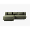 Jenny 5-Sitzer Ecksofa, Linke Seite, aus Chenille in Grün (Perfect Harmony 39), 200x145 cm von Micadoni – Bild 1