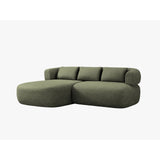 Jenny 5-Sitzer Ecksofa, Linke Seite, aus Chenille in Grün (Perfect Harmony 39), 200x145 cm von Micadoni – Bild 2