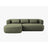 Jenny 5-Sitzer Ecksofa, Linke Seite, aus Chenille in Grün (Perfect Harmony 39), 225x145 cm von Micadoni – Bild 1