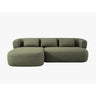 Jenny 5-Sitzer Ecksofa, Linke Seite, aus Chenille in Grün (Perfect Harmony 39), 225x145 cm von Micadoni – Bild 1