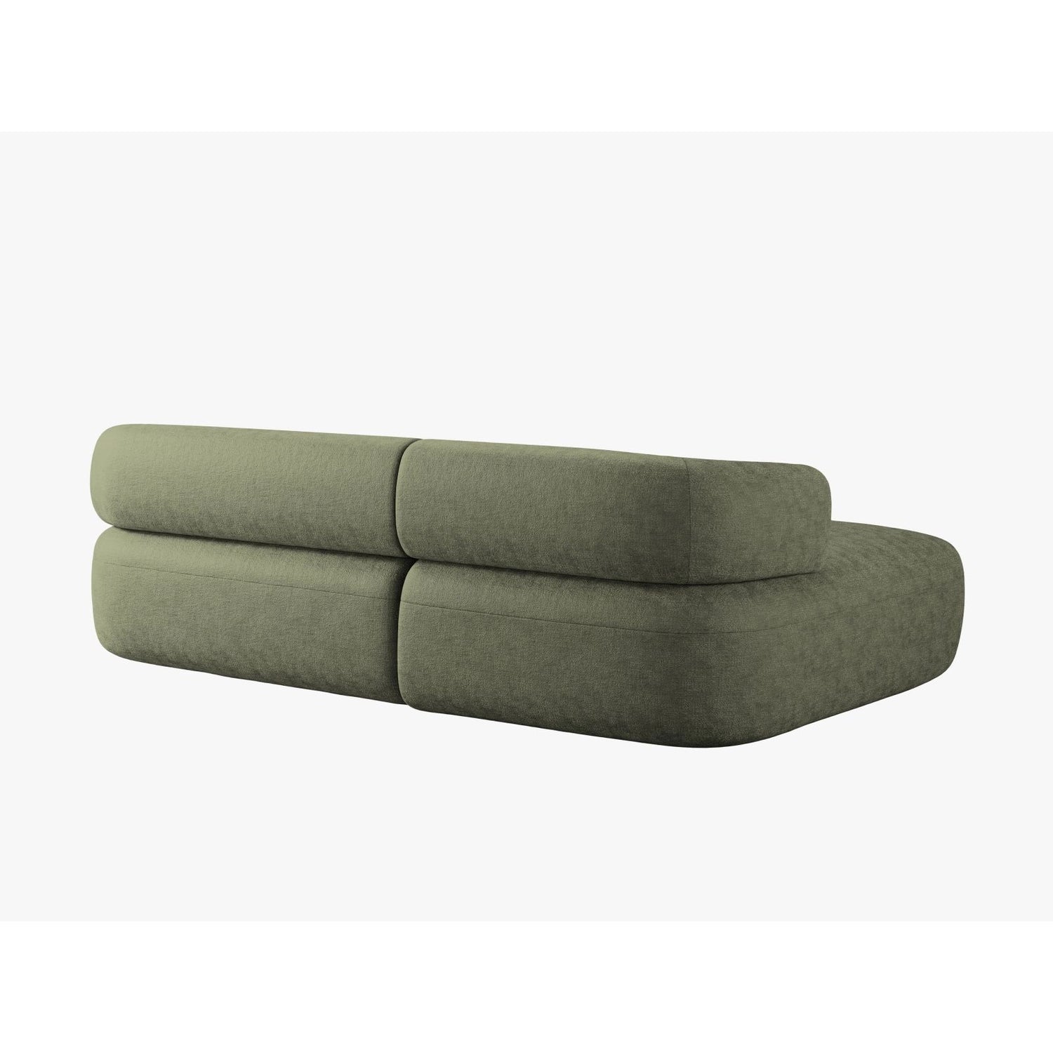 Jenny 5-Sitzer Ecksofa, Linke Seite, aus Chenille in Grün (Perfect Harmony 39), 225x145 cm von Micadoni – Bild 4