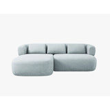 Jenny 5-Sitzer Ecksofa, Linke Seite, aus Chenille in Hellblau (Perfect Harmony 72), 200x145 cm von Micadoni – Bild 1