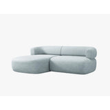 Jenny 5-Sitzer Ecksofa, Linke Seite, aus Chenille in Hellblau (Perfect Harmony 72), 200x145 cm von Micadoni – Bild 3