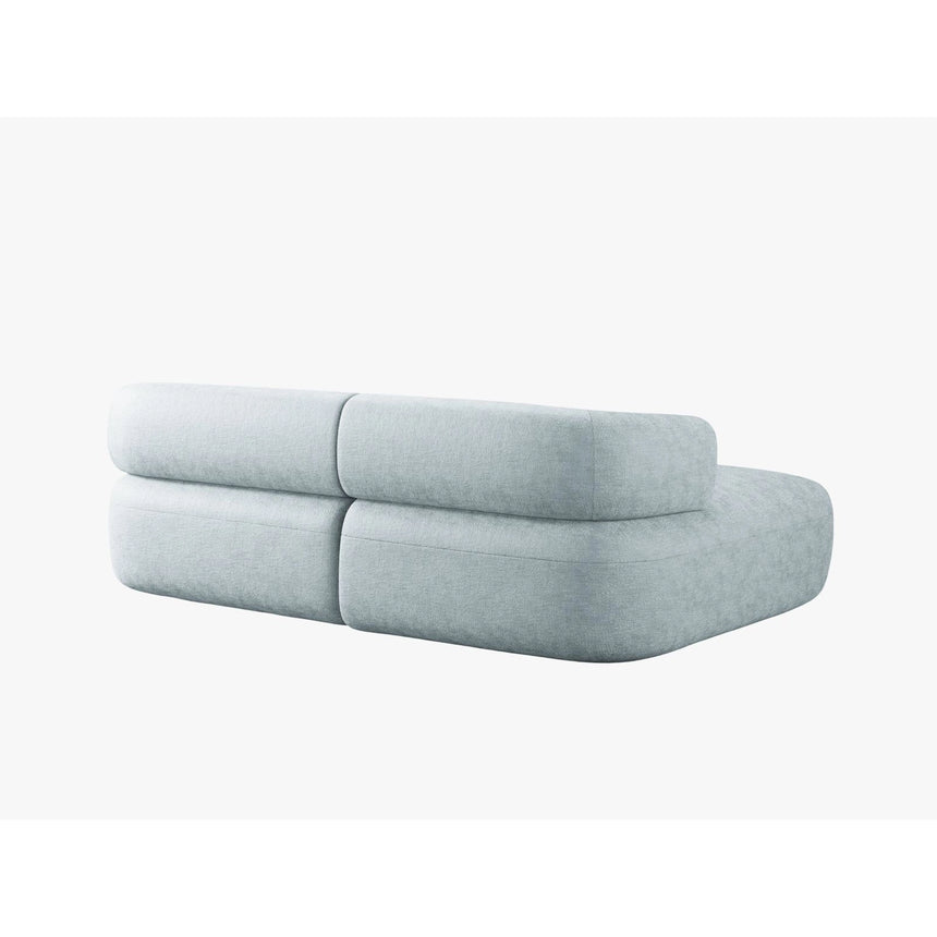 Jenny 5-Sitzer Ecksofa, Linke Seite, aus Chenille in Hellblau (Perfect Harmony 72), 200x145 cm von Micadoni – Bild 4