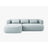 Jenny 5-Sitzer Ecksofa, Linke Seite, aus Chenille in Hellblau (Perfect Harmony 72), 225x145 cm von Micadoni – Bild 1