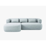 Jenny 5-Sitzer Ecksofa, Linke Seite, aus Chenille in Hellblau (Perfect Harmony 72), 225x145 cm von Micadoni – Bild 1