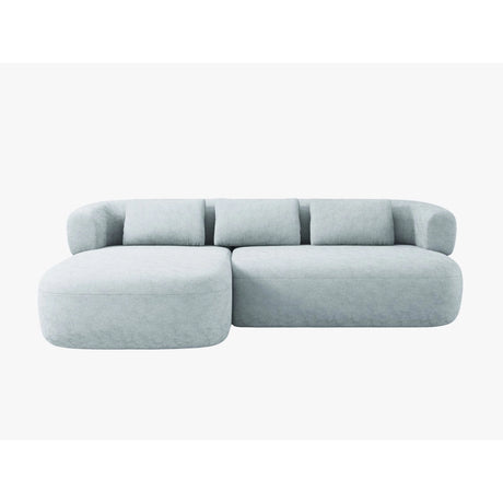 Jenny 5-Sitzer Ecksofa, Linke Seite, aus Chenille in Hellblau (Perfect Harmony 72), 225x145 cm von Micadoni – Bild 1