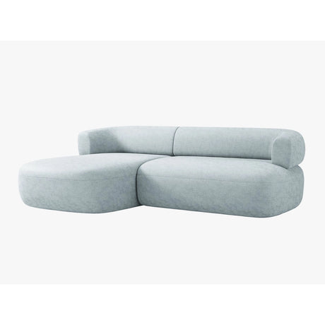 Jenny 5-Sitzer Ecksofa, Linke Seite, aus Chenille in Hellblau (Perfect Harmony 72), 225x145 cm von Micadoni – Bild 3