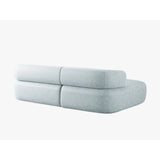 Jenny 5-Sitzer Ecksofa, Linke Seite, aus Chenille in Hellblau (Perfect Harmony 72), 225x145 cm von Micadoni – Bild 4