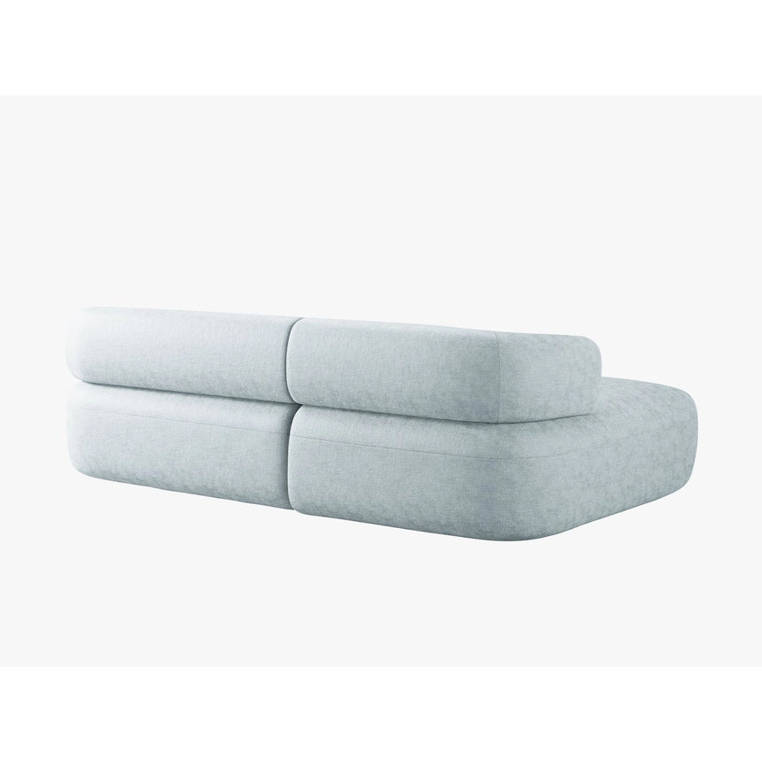 Jenny 5-Sitzer Ecksofa, Linke Seite, aus Chenille in Hellblau (Perfect Harmony 72), 225x145 cm von Micadoni – Bild 4