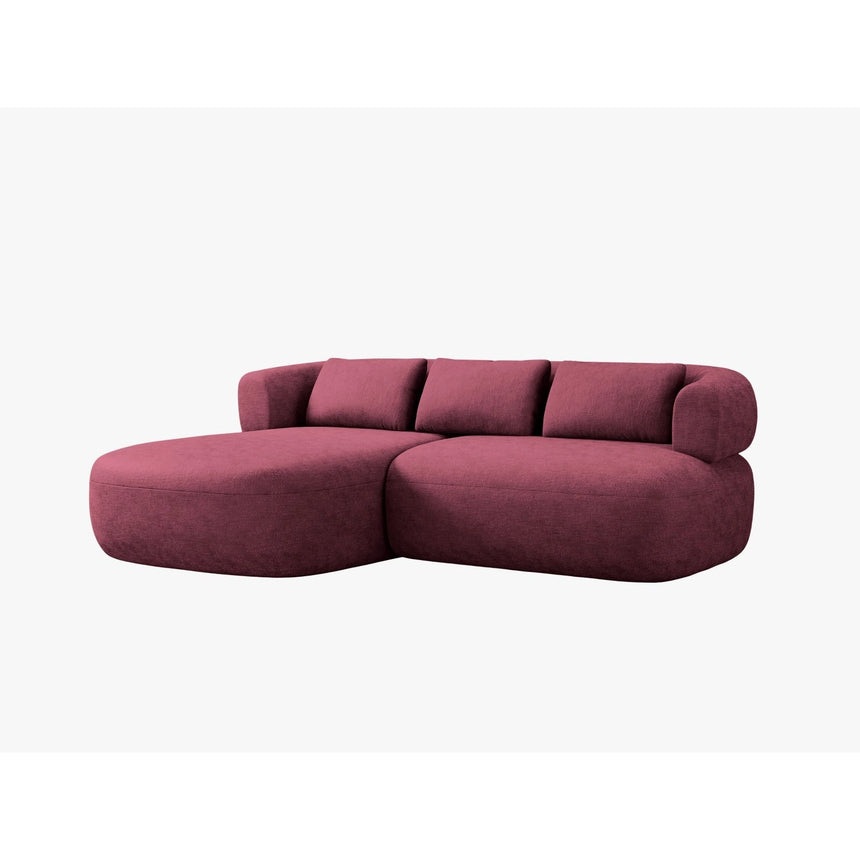 Jenny 5-Sitzer Ecksofa, Linke Seite, aus Chenille in Kirschholz (Perfect Harmony 59), 200x145 cm von Micadoni – Bild 2