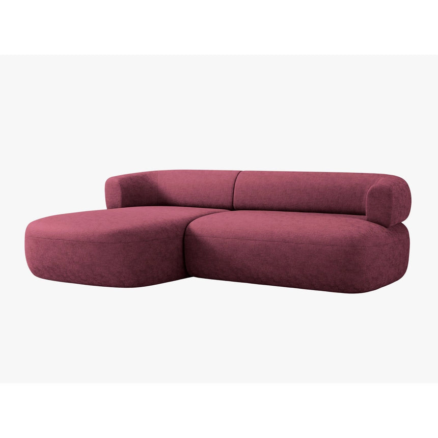 Jenny 5-Sitzer Ecksofa, Linke Seite, aus Chenille in Kirschholz (Perfect Harmony 59), 225x145 cm von Micadoni – Bild 3