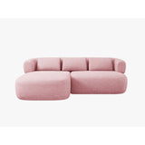 Jenny 5-Sitzer Ecksofa, Linke Seite, aus Chenille in Rosa (Perfect Harmony 63), 200x145 cm von Micadoni – Bild 1
