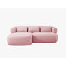 Jenny 5-Sitzer Ecksofa, Linke Seite, aus Chenille in Rosa (Perfect Harmony 63), 200x145 cm von Micadoni – Bild 1