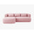 Jenny 5-Sitzer Ecksofa, Linke Seite, aus Chenille in Rosa (Perfect Harmony 63), 225x145 cm von Micadoni – Bild 1