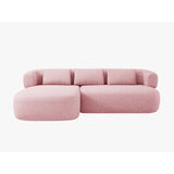 Jenny 5-Sitzer Ecksofa, Linke Seite, aus Chenille in Rosa (Perfect Harmony 63), 225x145 cm von Micadoni – Bild 1