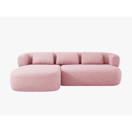 Jenny 5-Sitzer Ecksofa, Linke Seite, aus Chenille in Rosa (Perfect Harmony 63), 225x145 cm von Micadoni – Bild 1