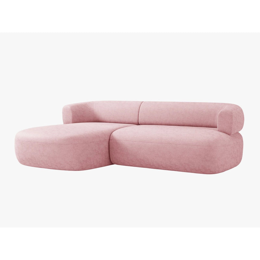 Jenny 5-Sitzer Ecksofa, Linke Seite, aus Chenille in Rosa (Perfect Harmony 63), 225x145 cm von Micadoni – Bild 3