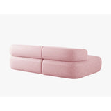 Jenny 5-Sitzer Ecksofa, Linke Seite, aus Chenille in Rosa (Perfect Harmony 63), 225x145 cm von Micadoni – Bild 4