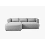 Jenny 5-Sitzer Ecksofa, Linke Seite, aus Chenille in Silber (Perfect Harmony 85), 200x145 cm von Micadoni – Bild 1