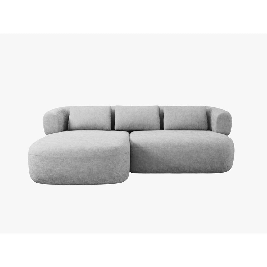 Jenny 5-Sitzer Ecksofa, Linke Seite, aus Chenille in Silber (Perfect Harmony 85), 200x145 cm von Micadoni – Bild 1