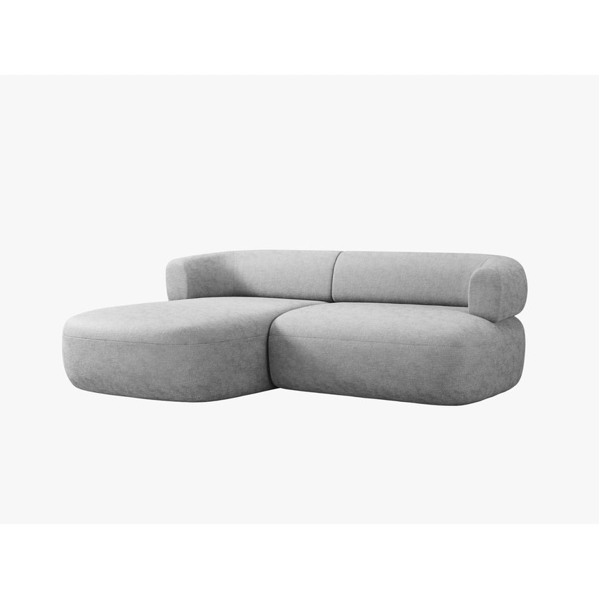Jenny 5-Sitzer Ecksofa, Linke Seite, aus Chenille in Silber (Perfect Harmony 85), 200x145 cm von Micadoni – Bild 3