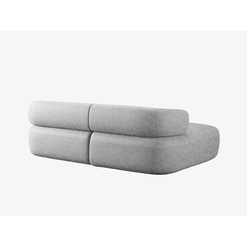 Jenny 5-Sitzer Ecksofa, Linke Seite, aus Chenille in Silber (Perfect Harmony 85), 200x145 cm von Micadoni – Bild 4