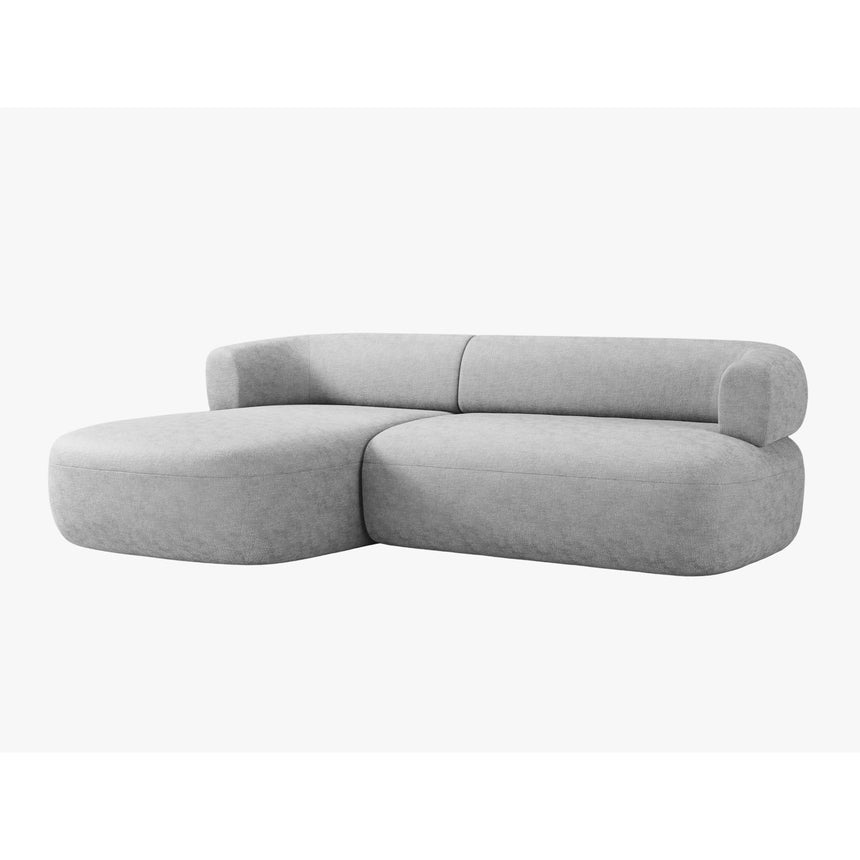 Jenny 5-Sitzer Ecksofa, Linke Seite, aus Chenille in Silber (Perfect Harmony 85), 225x145 cm von Micadoni – Bild 3
