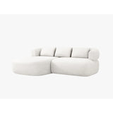 Jenny 5-Sitzer Ecksofa, Linke Seite, aus Samt, Chenille oder Boucle, 200x145 cm von Micadoni – Bild 2