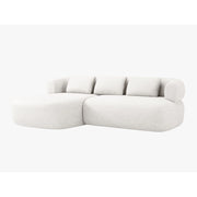 Jenny 5-Sitzer Ecksofa, Linke Seite, aus Samt, Chenille oder Boucle, 225x145 cm von Micadoni – Bild 2