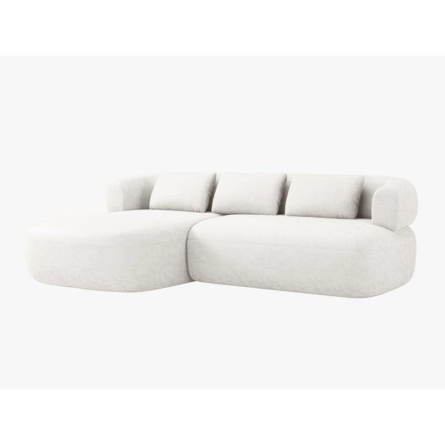 Jenny 5-Sitzer Ecksofa, Linke Seite, aus Samt, Chenille oder Boucle, 225x145 cm von Micadoni – Bild 2