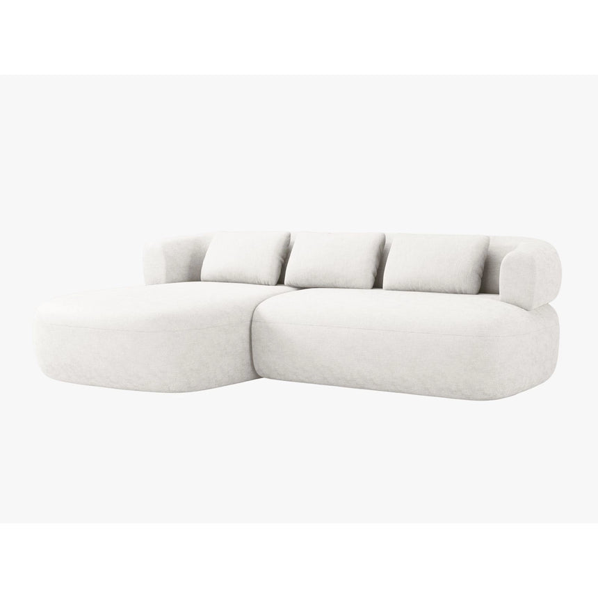 Jenny 5-Sitzer Ecksofa, Linke Seite, aus Samt, Chenille oder Boucle, 225x145 cm von Micadoni – Bild 2